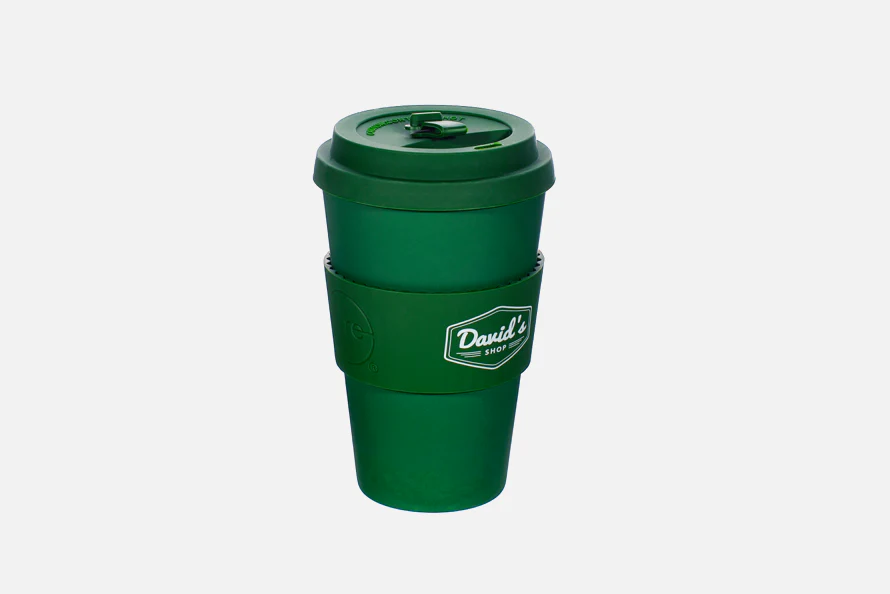 David's Shop Reusable Cup - Solid Green - Image 3