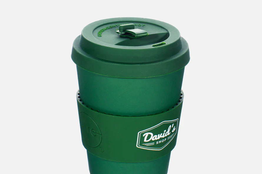 David's Shop Reusable Cup - Solid Green - Image 4