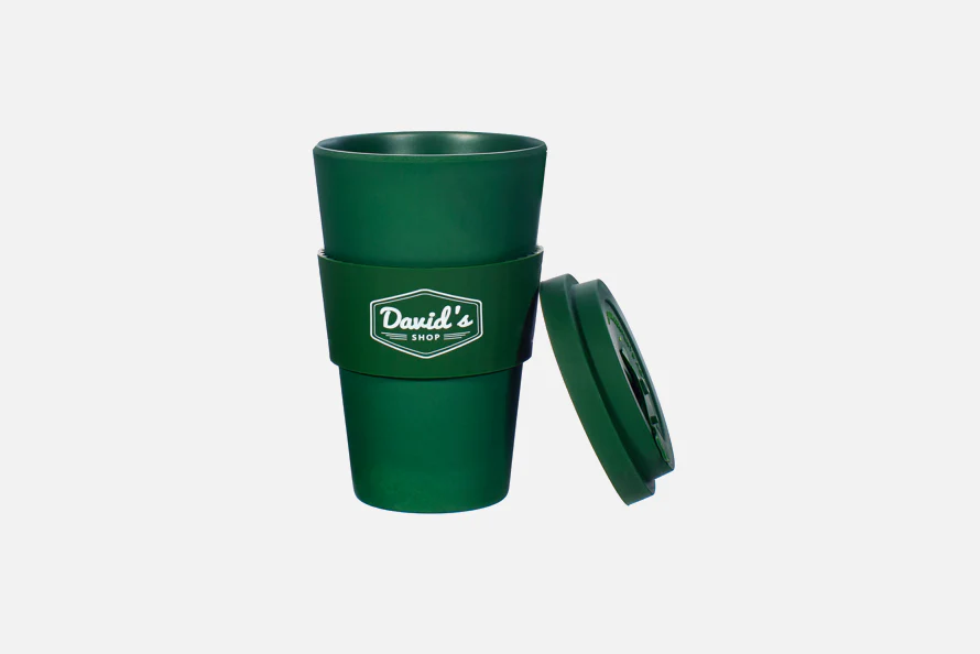 David's Shop Reusable Cup - Solid Green - Image 5